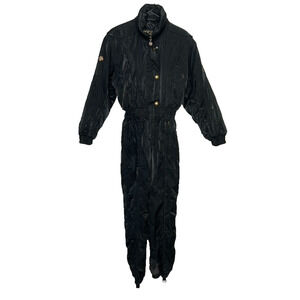 Descente Ski Suit Womens Size 8 One Piece Snowsuit Bib Retro Bodysuit Shell VTG
